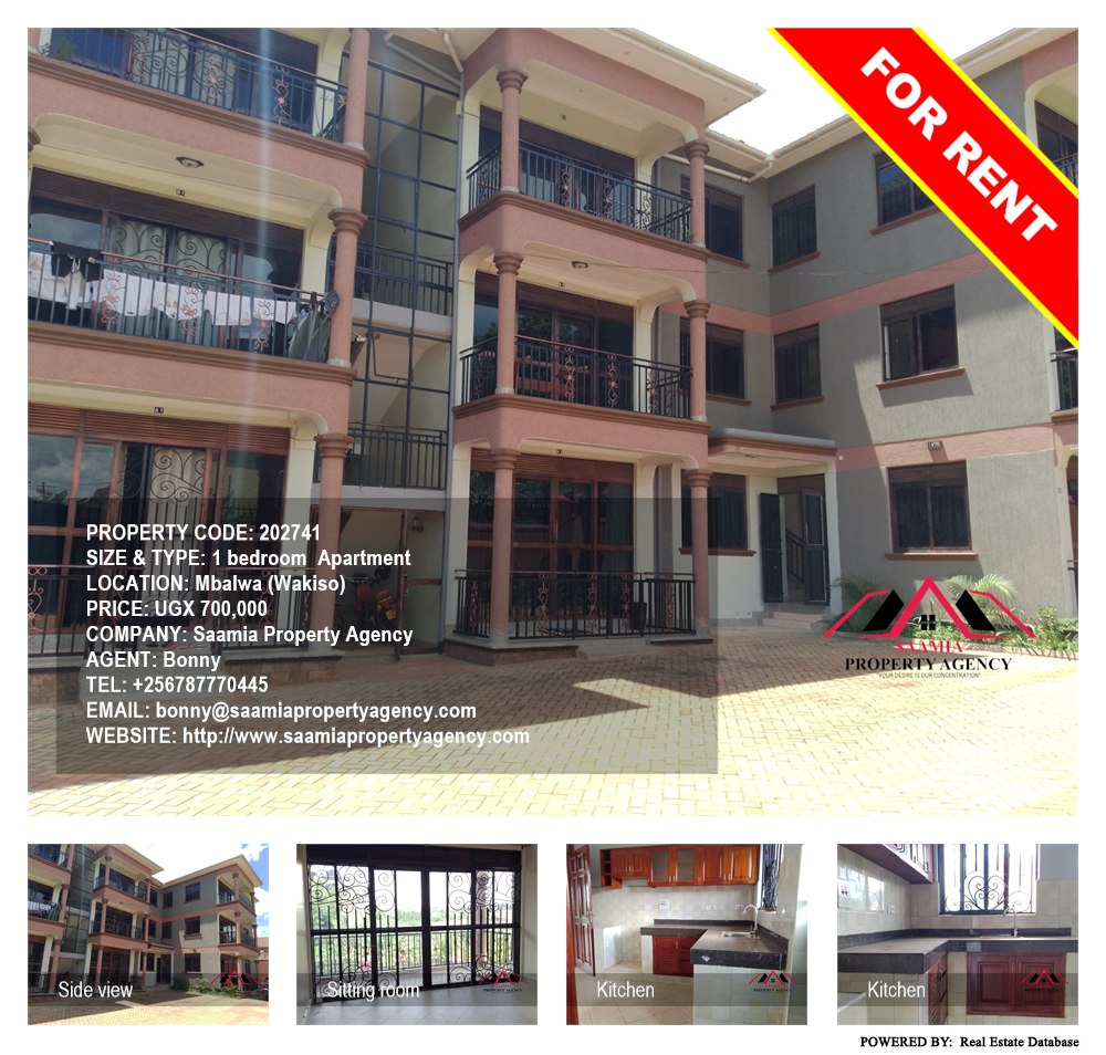 1 bedroom Apartment  for rent in Mbalwa Wakiso Uganda, code: 202741