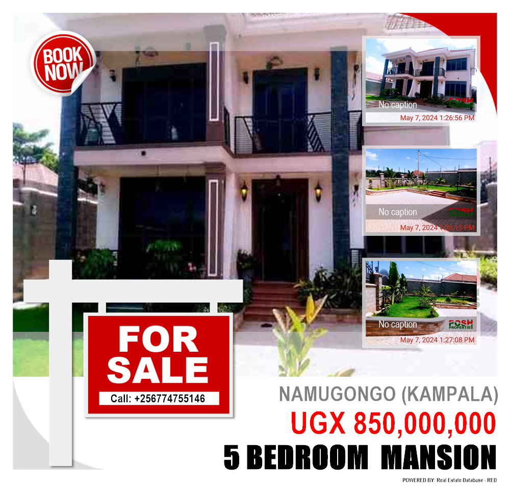 5 bedroom Mansion  for sale in Namugongo Kampala Uganda, code: 202763