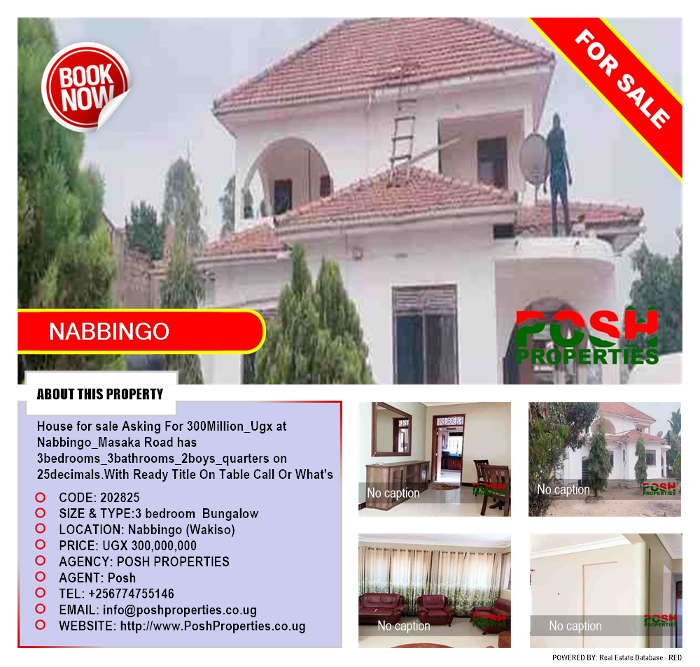 3 bedroom Bungalow  for sale in Nabbingo Wakiso Uganda, code: 202825