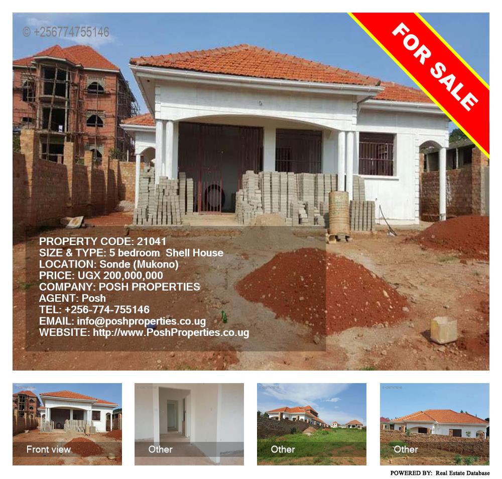 5 bedroom Shell House  for sale in Sonde Mukono Uganda, code: 21041