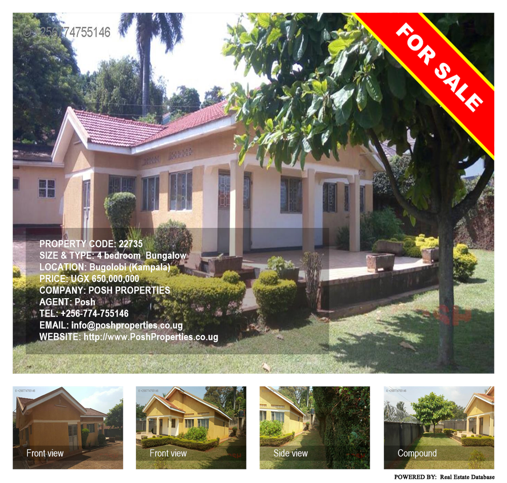 4 bedroom Bungalow  for sale in Bugoloobi Kampala Uganda, code: 22735