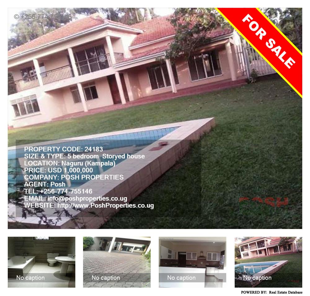 5 bedroom Storeyed house  for sale in Naguru Kampala Uganda, code: 24183