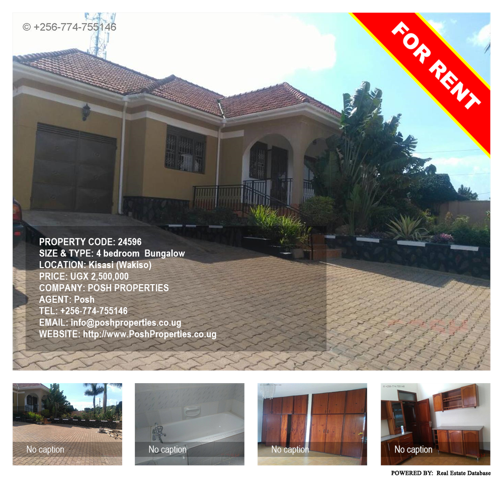 4 bedroom Bungalow  for rent in Kisaasi Wakiso Uganda, code: 24596