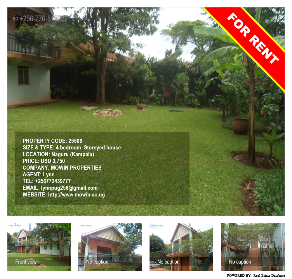 4 bedroom Storeyed house  for rent in Naguru Kampala Uganda, code: 25508