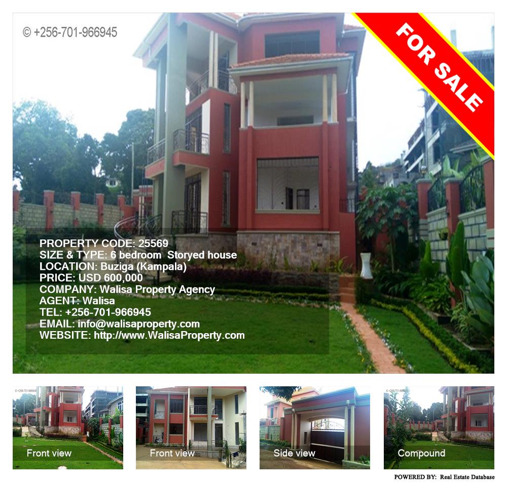 6 bedroom Storeyed house  for sale in Buziga Kampala Uganda, code: 25569