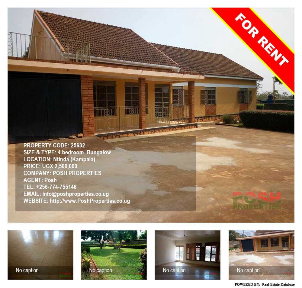 4 bedroom Bungalow  for rent in Ntinda Kampala Uganda, code: 25632