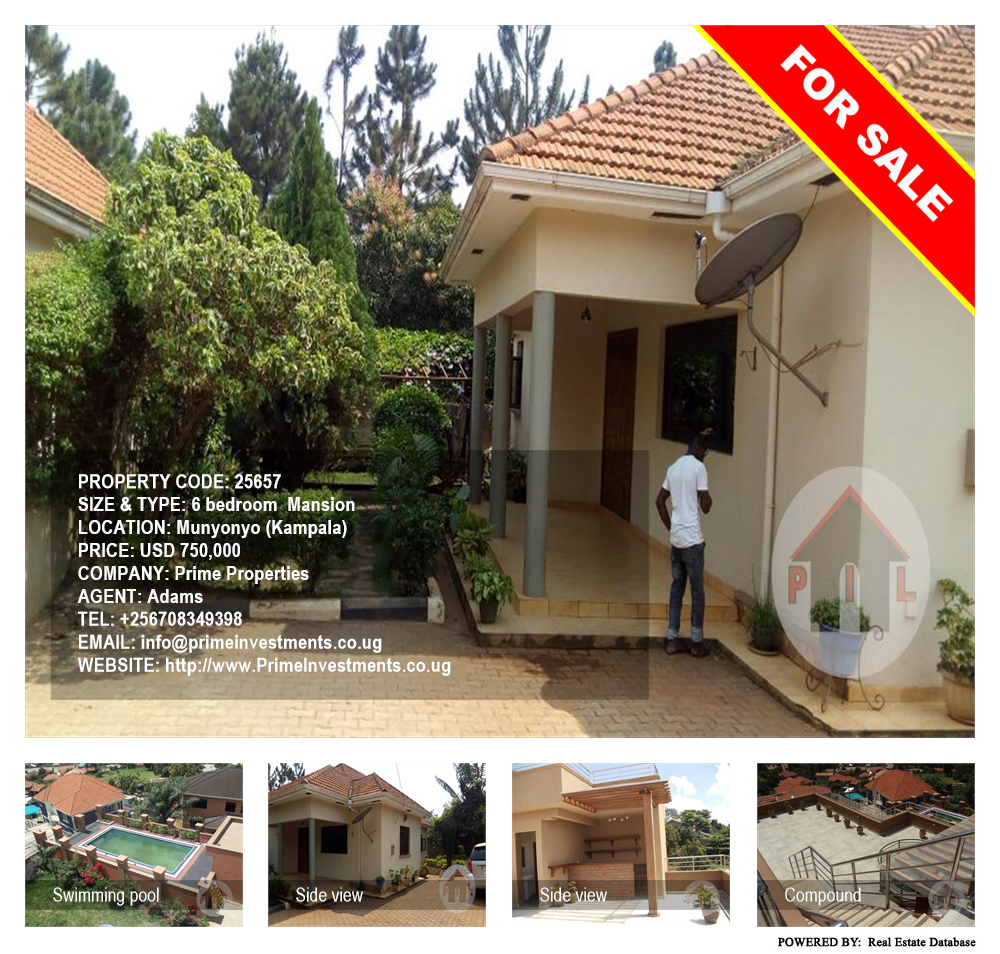 6 bedroom Mansion  for sale in Munyonyo Kampala Uganda, code: 25657