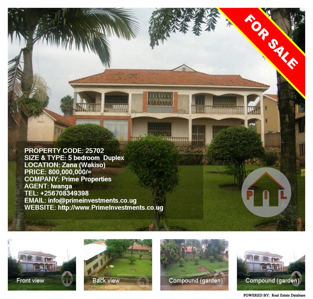5 bedroom Duplex  for sale in Zana Wakiso Uganda, code: 25702