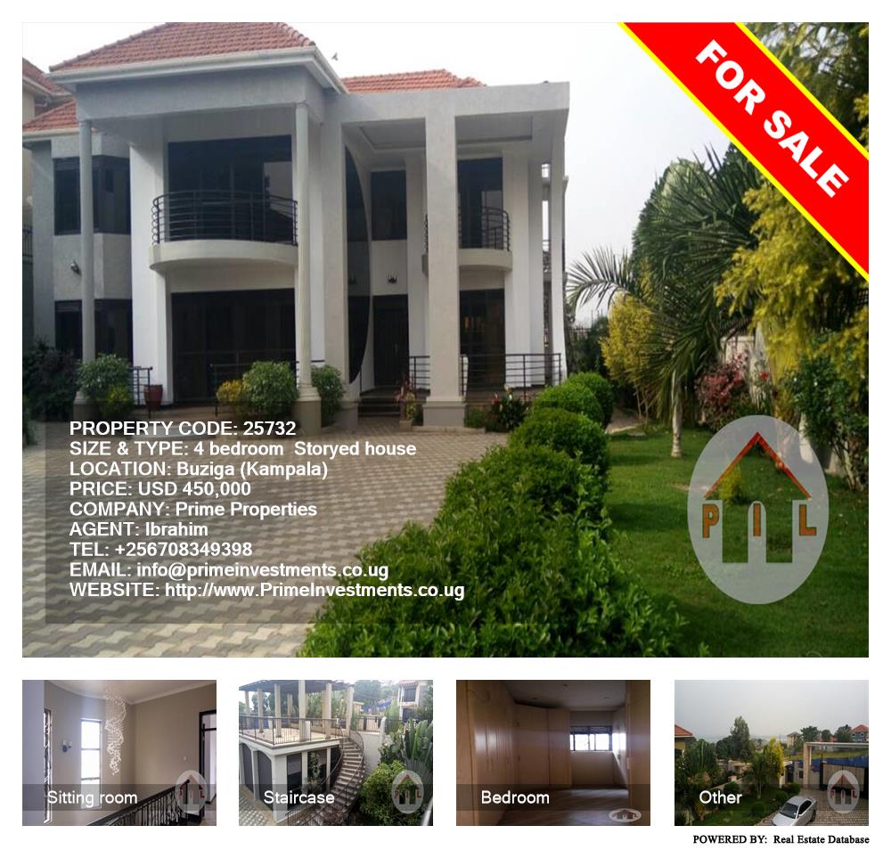 4 bedroom Storeyed house  for sale in Buziga Kampala Uganda, code: 25732