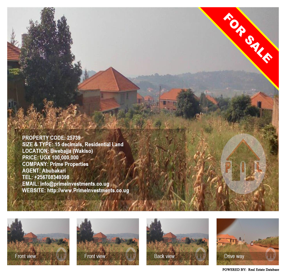 Residential Land  for sale in Bwebajja Wakiso Uganda, code: 25739