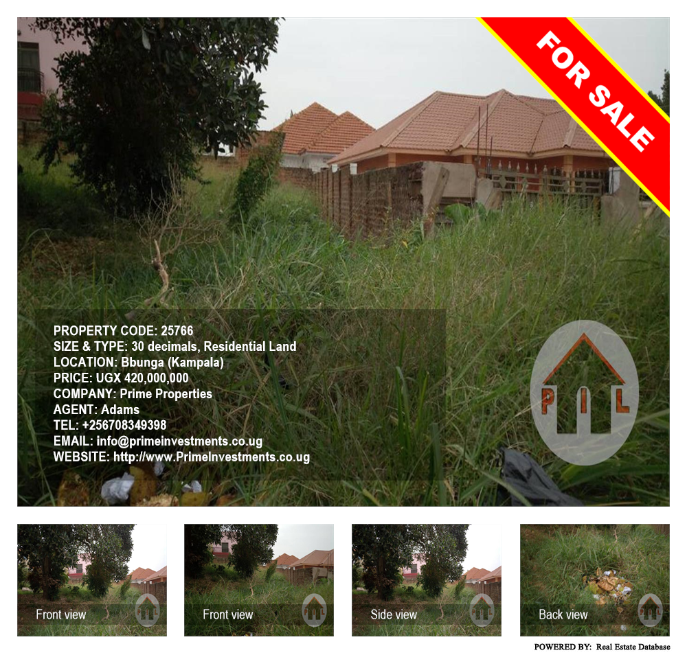 Residential Land  for sale in Bbunga Kampala Uganda, code: 25766