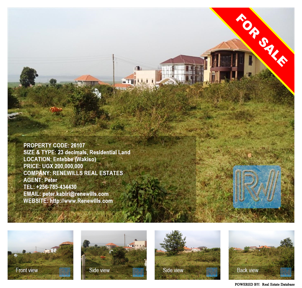 Residential Land  for sale in Entebbe Wakiso Uganda, code: 26107