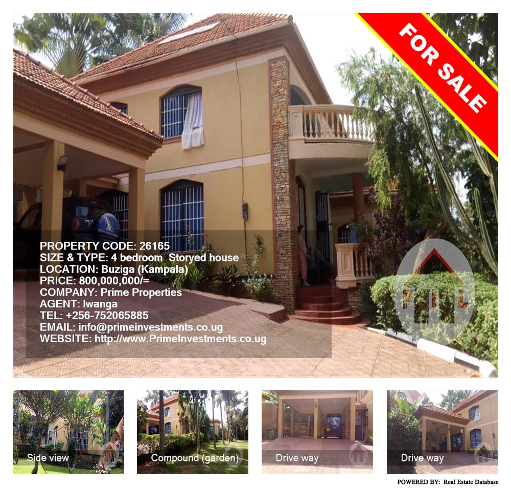 4 bedroom Storeyed house  for sale in Buziga Kampala Uganda, code: 26165
