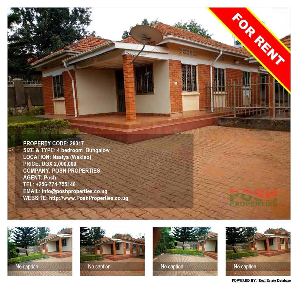 4 bedroom Bungalow  for rent in Naalya Wakiso Uganda, code: 26317