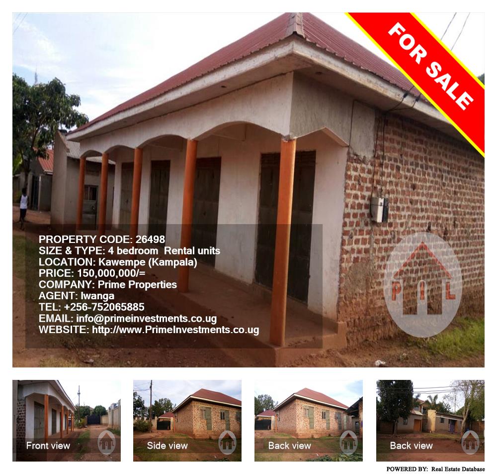 4 bedroom Rental units  for sale in Kawempe Kampala Uganda, code: 26498