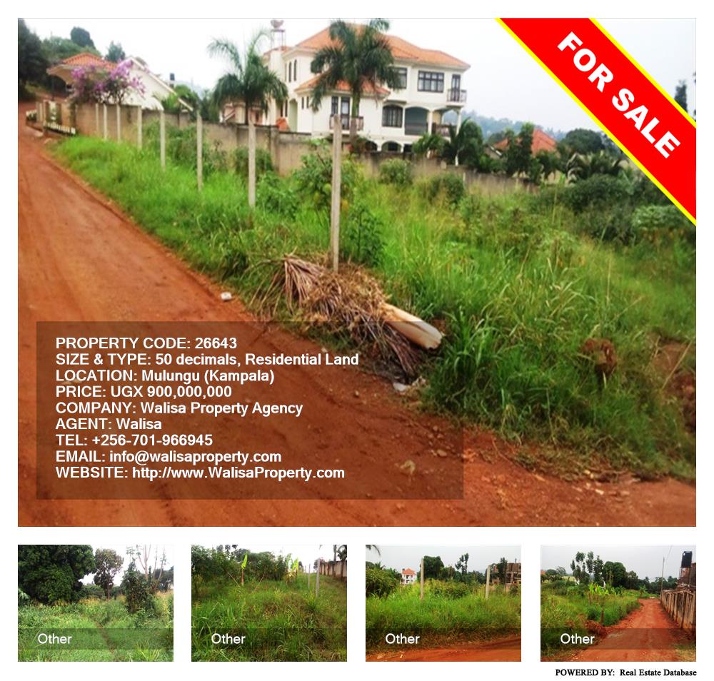 Residential Land  for sale in Mulungu Kampala Uganda, code: 26643