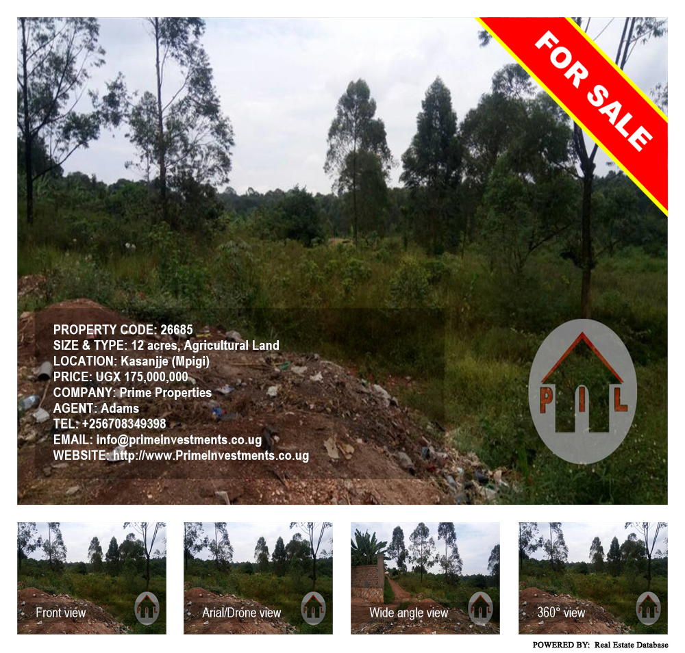 Agricultural Land  for sale in Kasanjje Mpigi Uganda, code: 26685