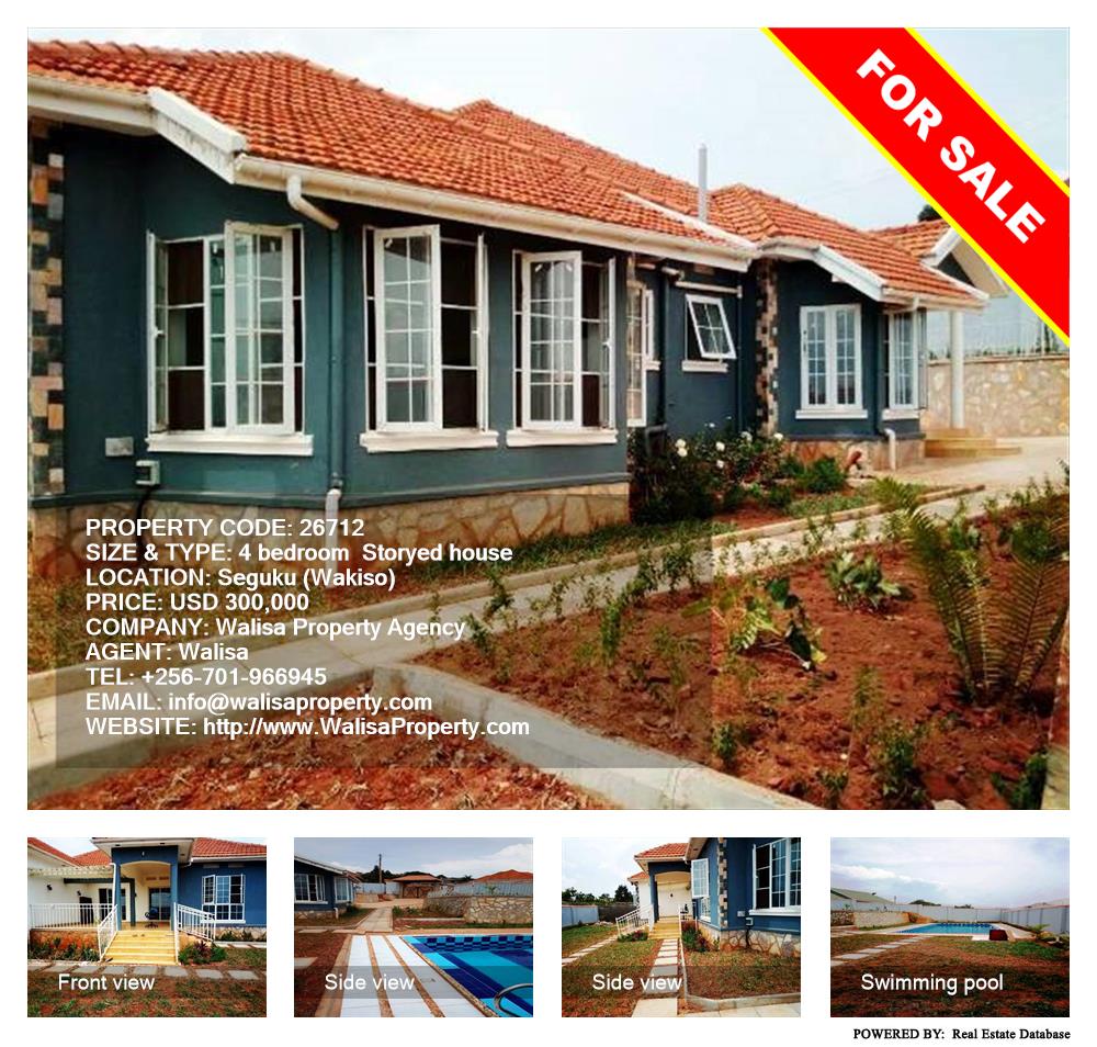 4 bedroom Storeyed house  for sale in Seguku Wakiso Uganda, code: 26712
