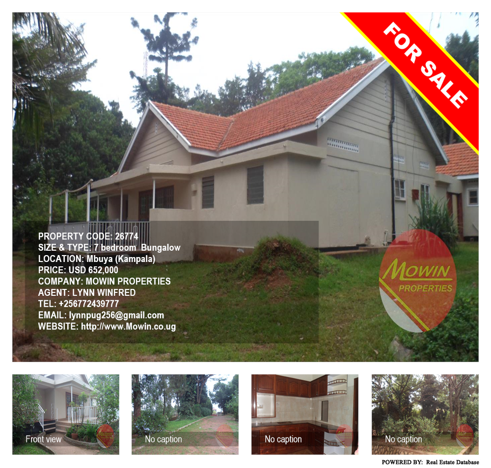 7 bedroom Bungalow  for sale in Mbuya Kampala Uganda, code: 26774