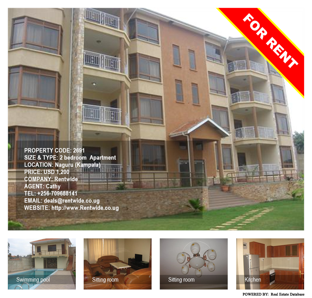 2 bedroom Apartment  for rent in Naguru Kampala Uganda, code: 2691