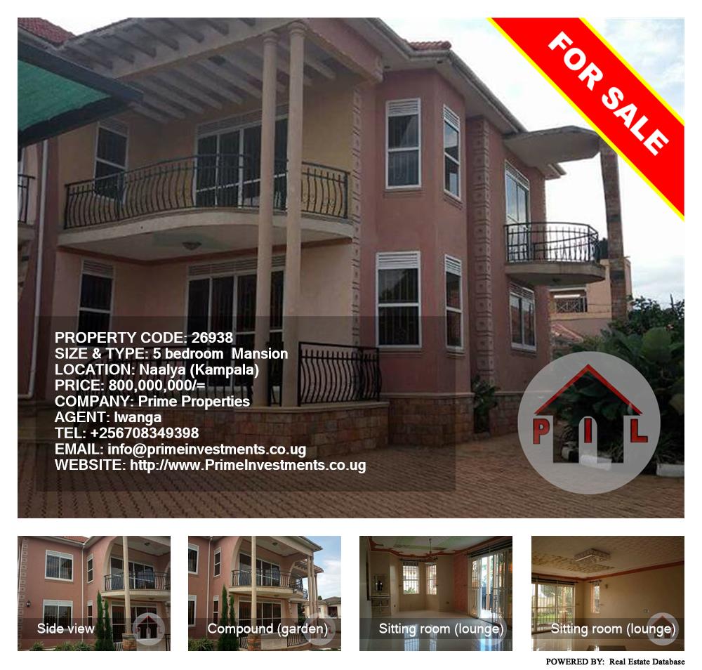 5 bedroom Mansion  for sale in Naalya Kampala Uganda, code: 26938