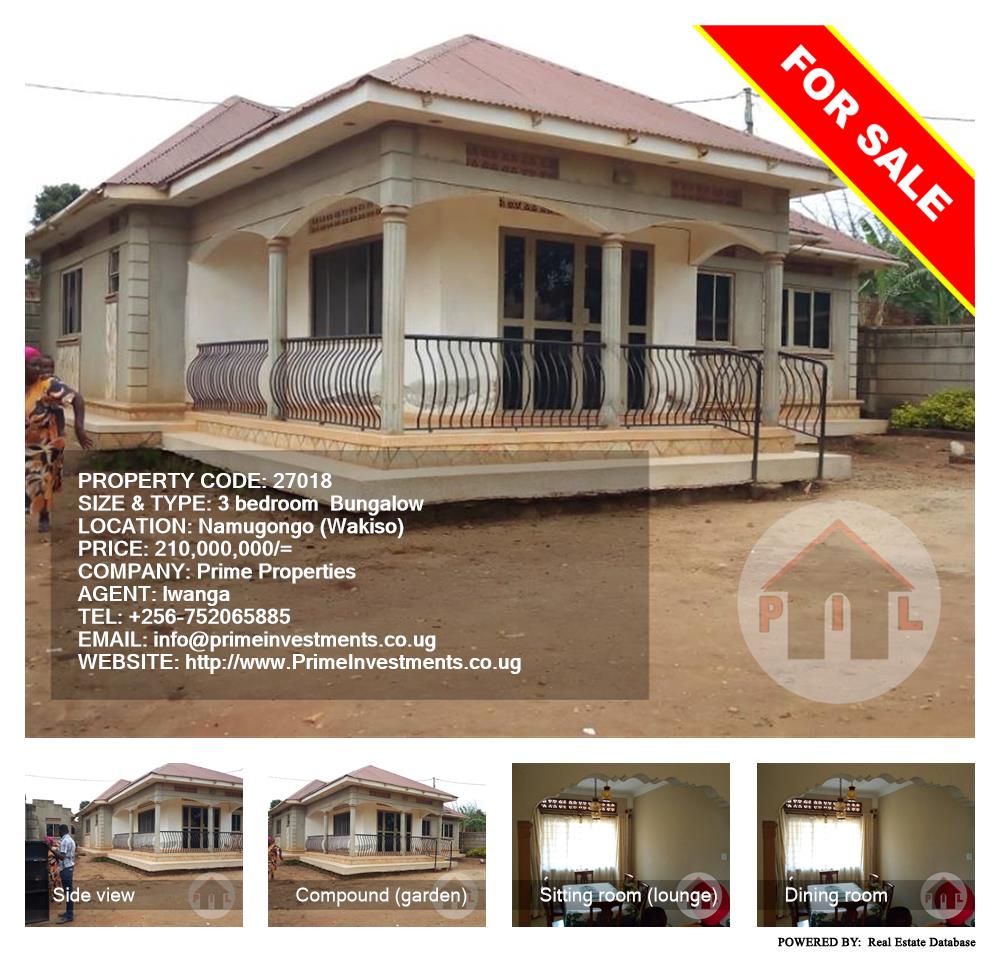 3 bedroom Bungalow  for sale in Namugongo Wakiso Uganda, code: 27018