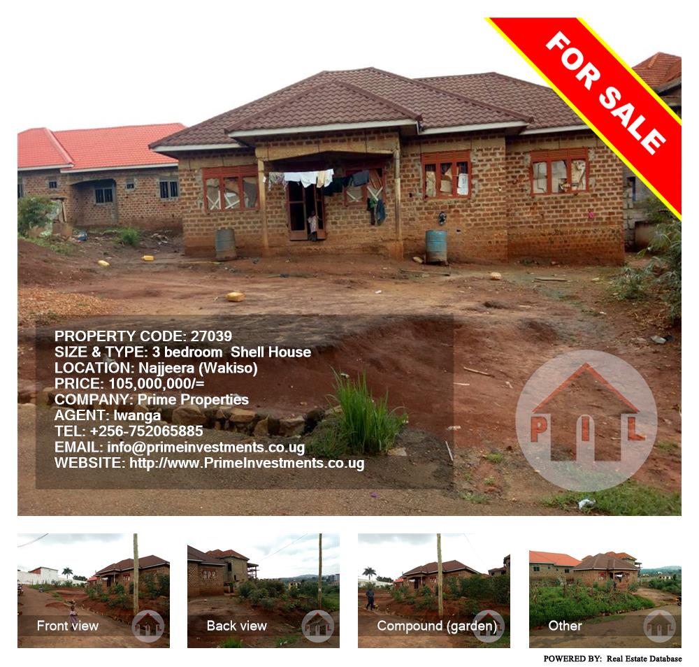 3 bedroom Shell House  for sale in Najjera Wakiso Uganda, code: 27039