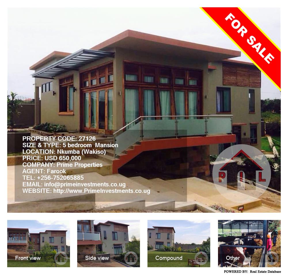 5 bedroom Mansion  for sale in Nkumba Wakiso Uganda, code: 27126