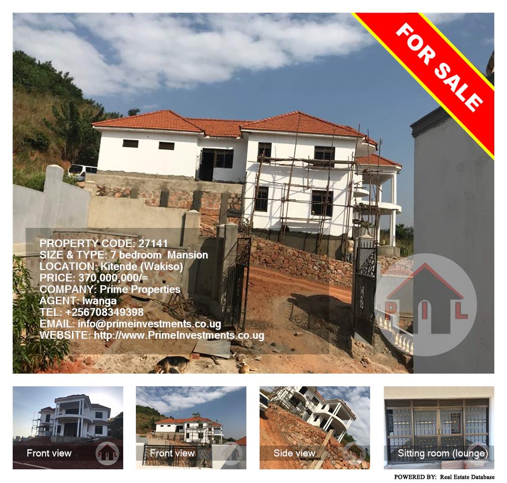 7 bedroom Mansion  for sale in Kitende Wakiso Uganda, code: 27141