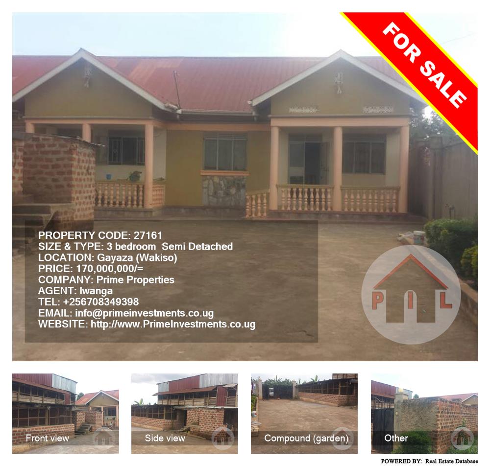3 bedroom Semi Detached  for sale in Gayaza Wakiso Uganda, code: 27161