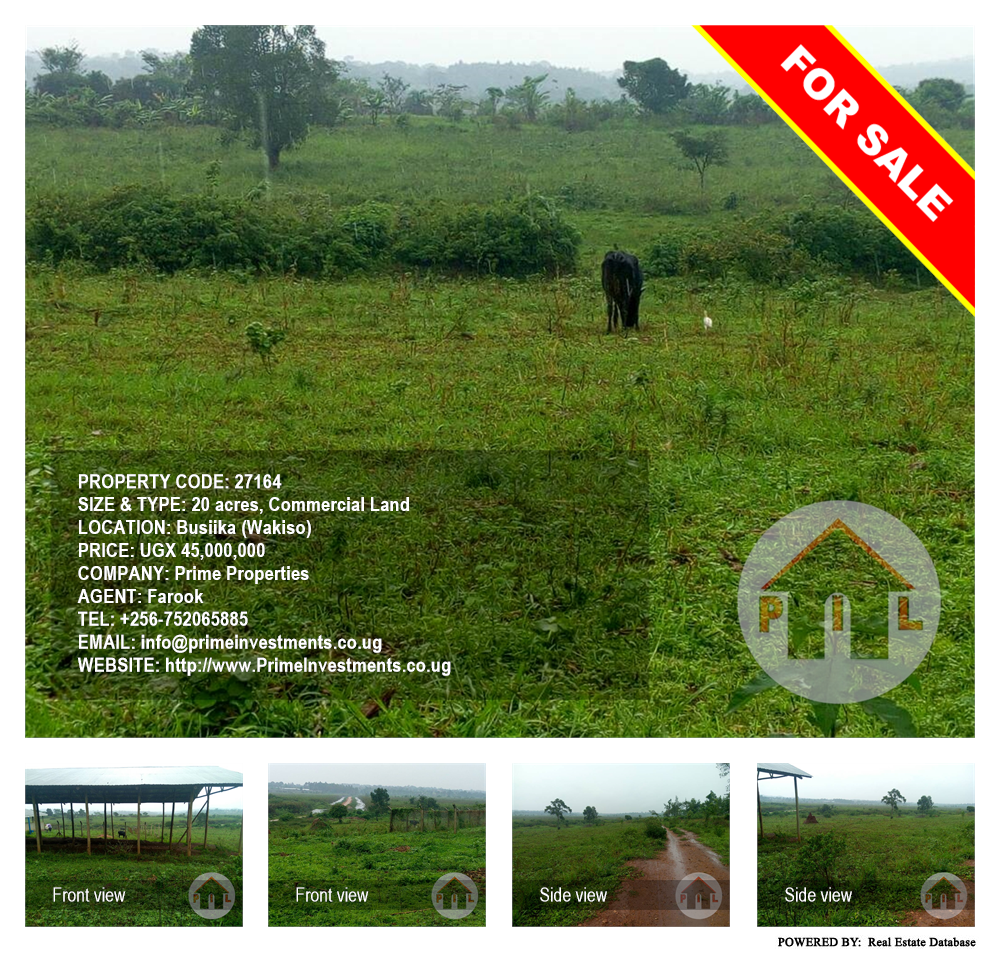 Commercial Land  for sale in Busiika Wakiso Uganda, code: 27164