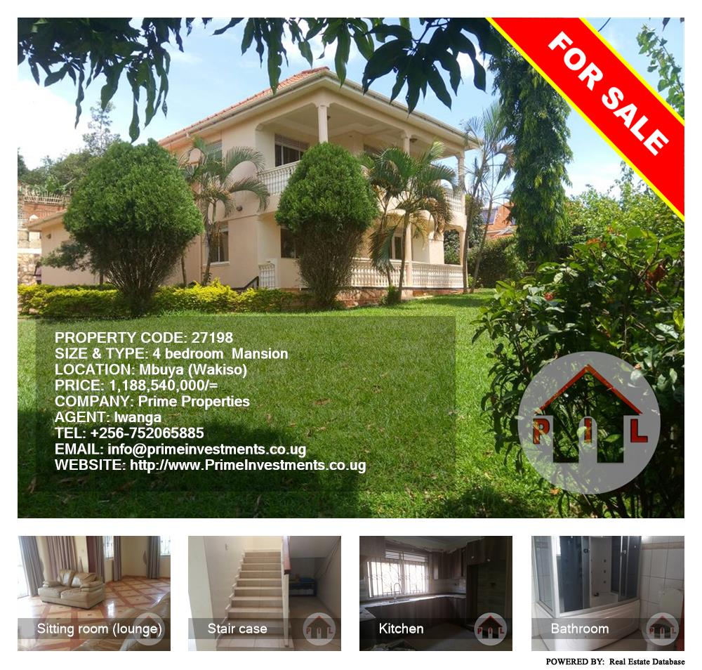 4 bedroom Mansion  for sale in Mbuya Wakiso Uganda, code: 27198