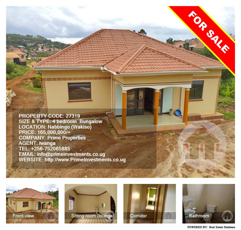 4 bedroom Bungalow  for sale in Nabbingo Wakiso Uganda, code: 27319