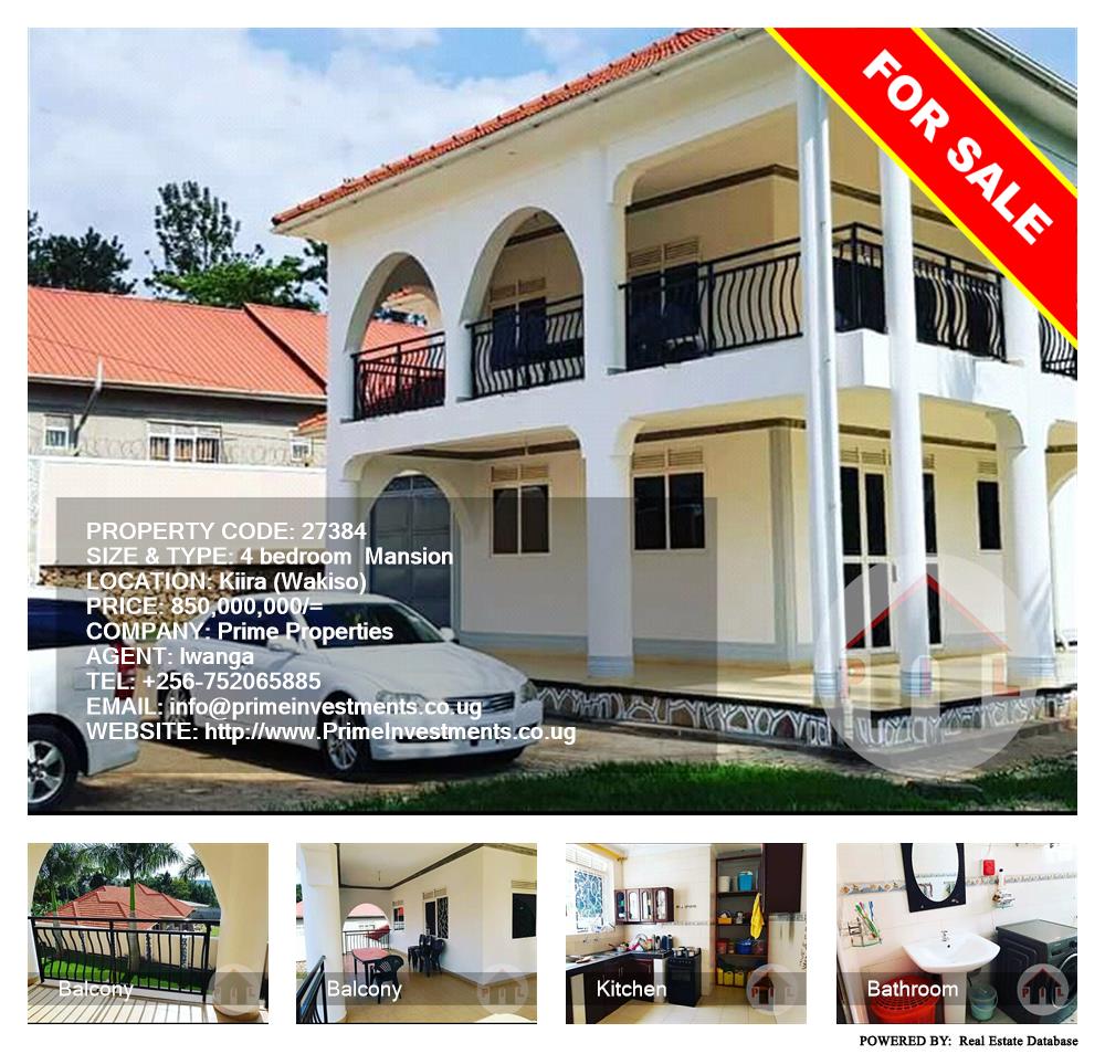 4 bedroom Mansion  for sale in Kira Wakiso Uganda, code: 27384