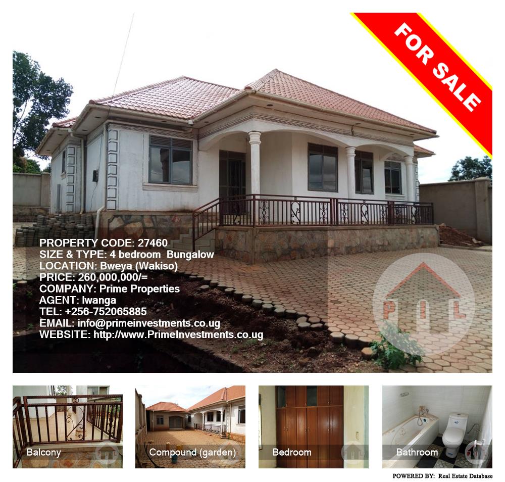 4 bedroom Bungalow  for sale in Bweya Wakiso Uganda, code: 27460