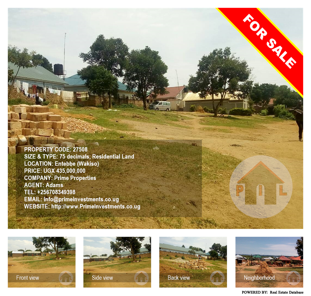 Residential Land  for sale in Entebbe Wakiso Uganda, code: 27508