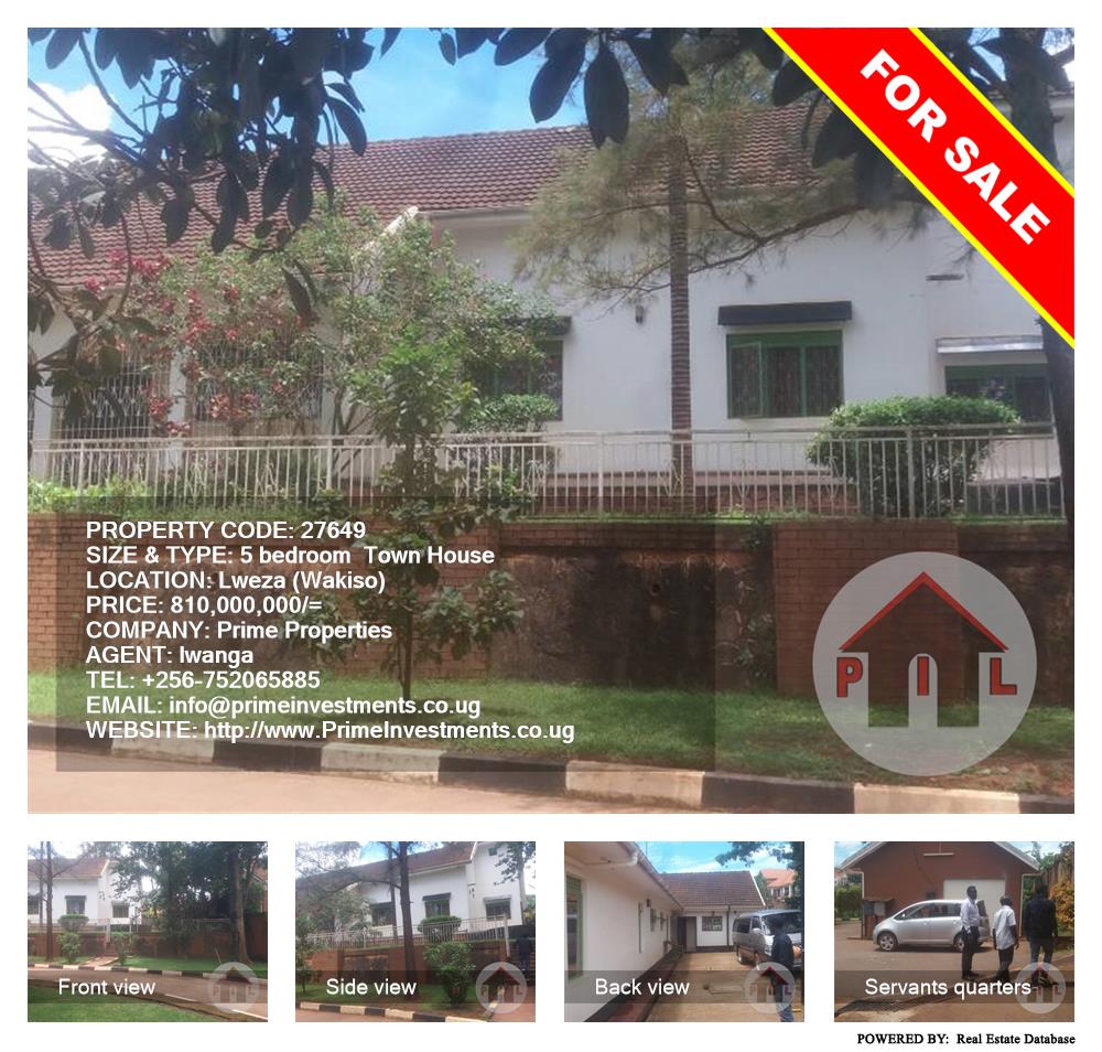 5 bedroom Town House  for sale in Lweza Wakiso Uganda, code: 27649