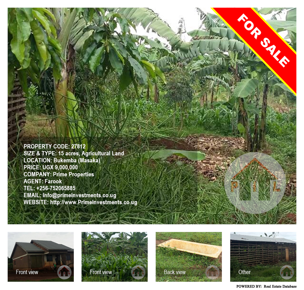 Agricultural Land  for sale in Bukemba Masaka Uganda, code: 27812