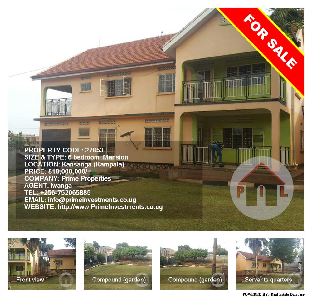 6 bedroom Mansion  for sale in Kansanga Kampala Uganda, code: 27853