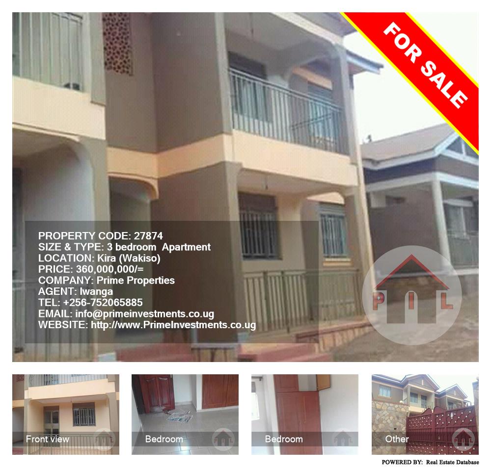 3 bedroom Apartment  for sale in Kira Wakiso Uganda, code: 27874