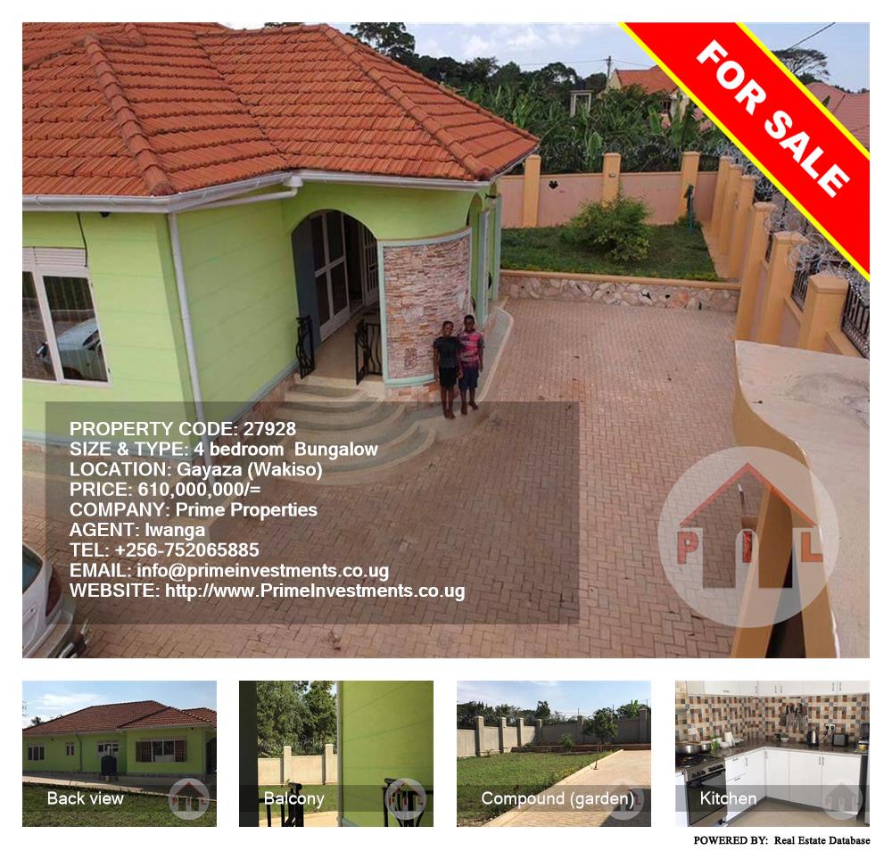 4 bedroom Bungalow  for sale in Gayaza Wakiso Uganda, code: 27928