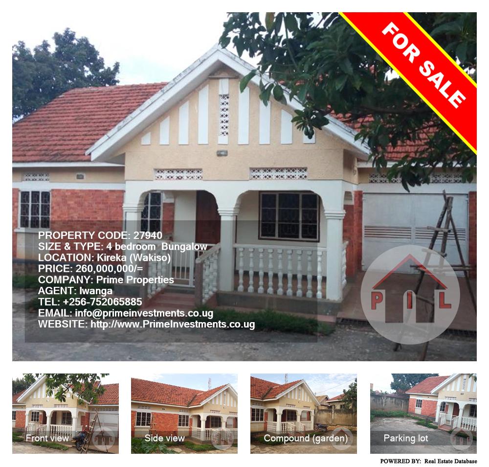4 bedroom Bungalow  for sale in Kireka Wakiso Uganda, code: 27940