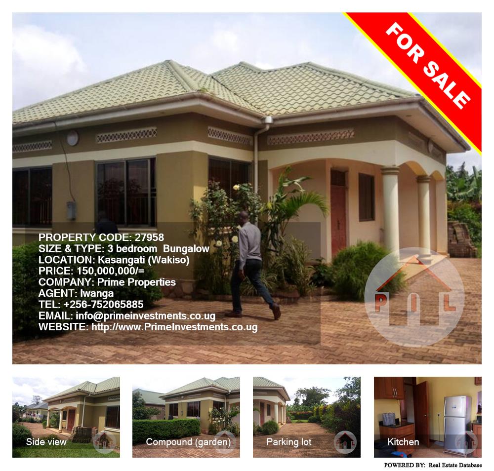 3 bedroom Bungalow  for sale in Kasangati Wakiso Uganda, code: 27958