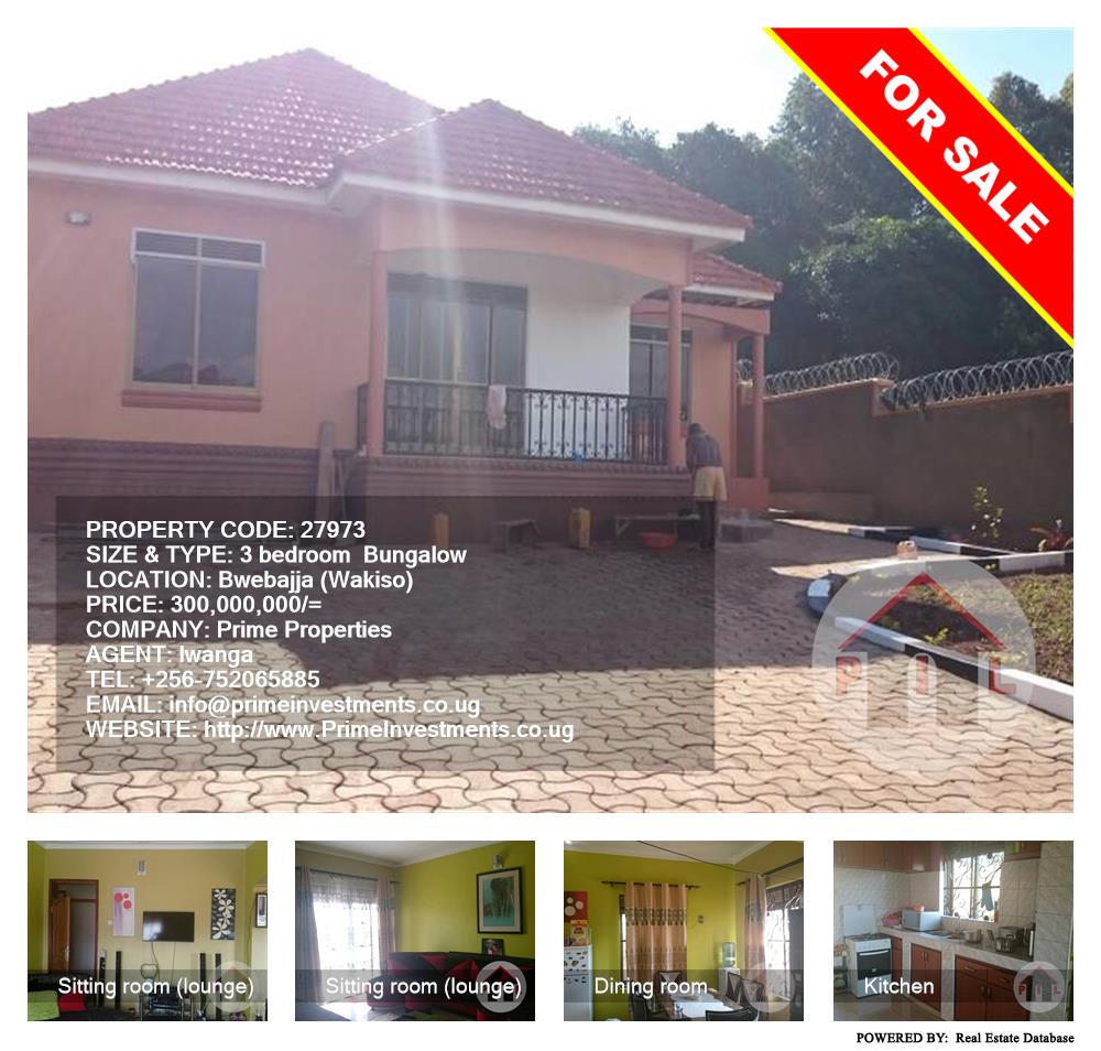 3 bedroom Bungalow  for sale in Bwebajja Wakiso Uganda, code: 27973