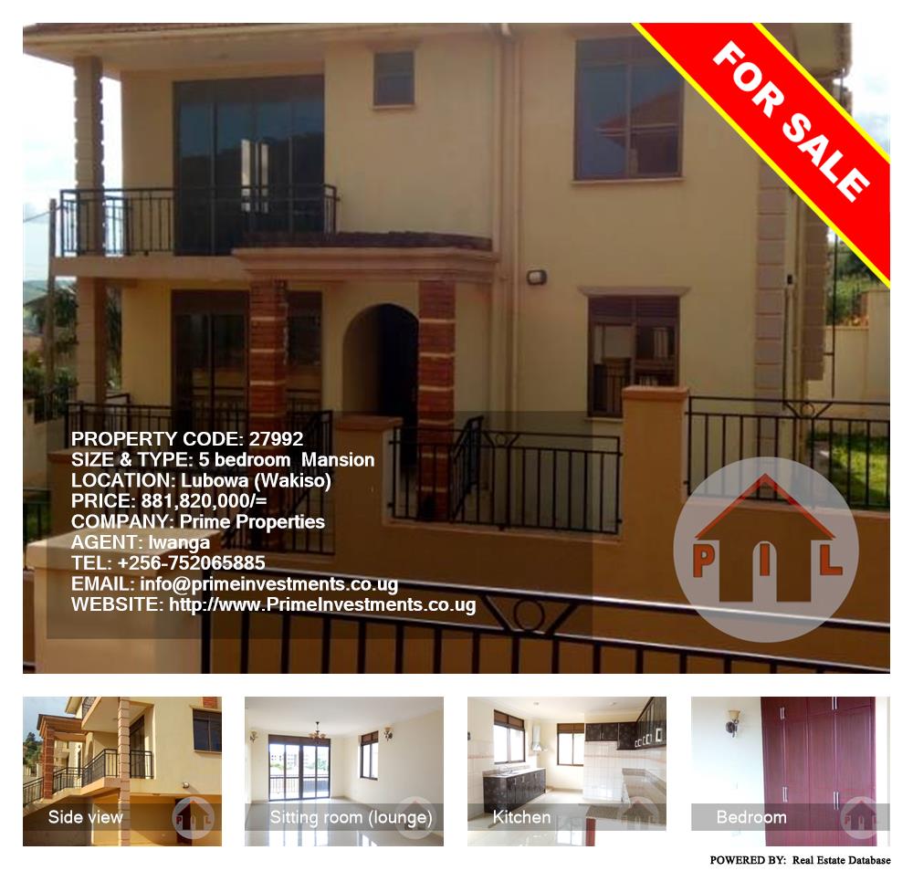 5 bedroom Mansion  for sale in Lubowa Wakiso Uganda, code: 27992