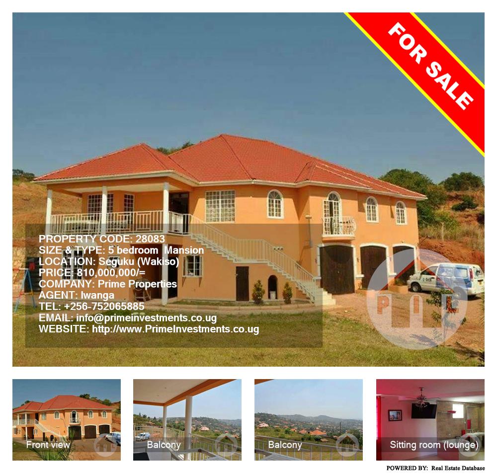 5 bedroom Mansion  for sale in Seguku Wakiso Uganda, code: 28083