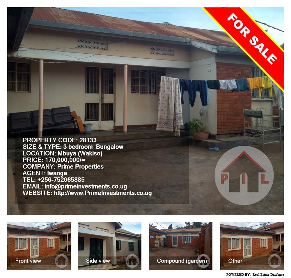 3 bedroom Bungalow  for sale in Mbuya Wakiso Uganda, code: 28133