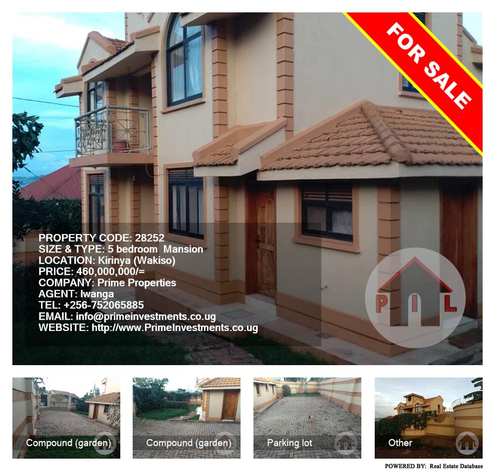 5 bedroom Mansion  for sale in Kirinya Wakiso Uganda, code: 28252