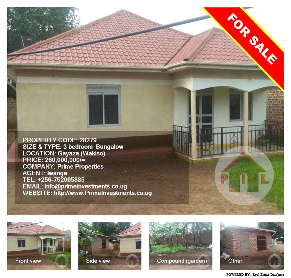 3 bedroom Bungalow  for sale in Gayaza Wakiso Uganda, code: 28279