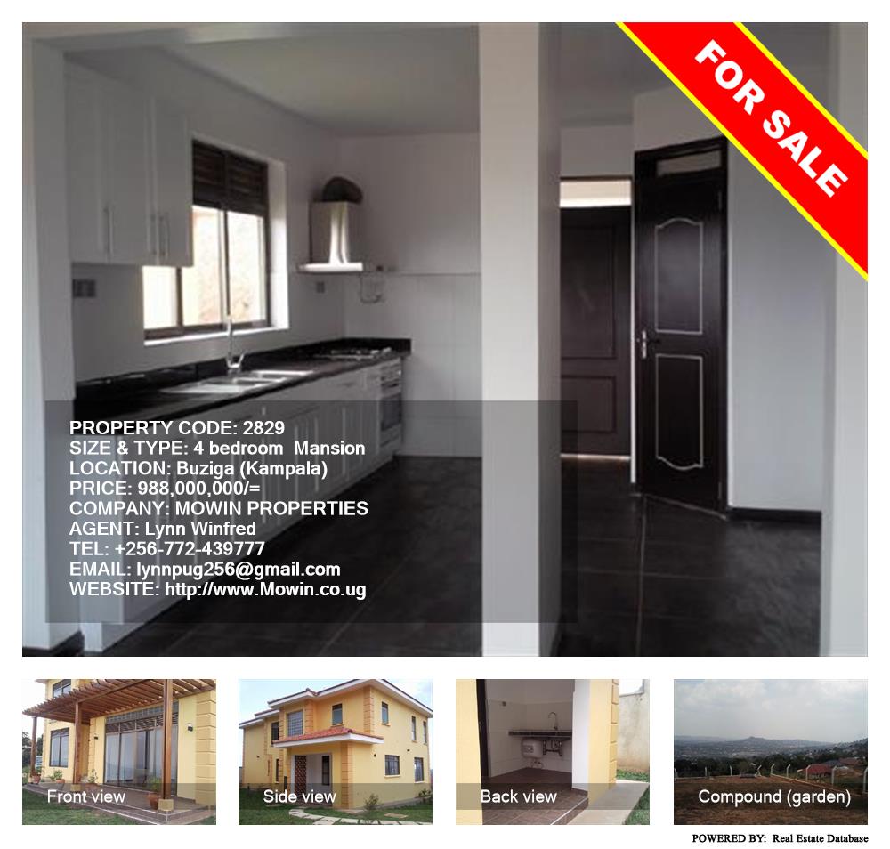 4 bedroom Mansion  for sale in Buziga Kampala Uganda, code: 2829